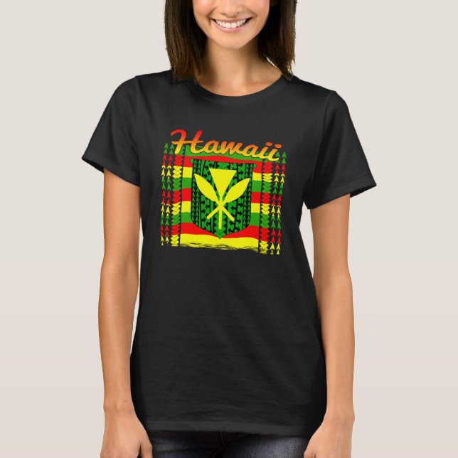 Hawaii Tribal Kanaka Maoli T Shirt (Framsida)