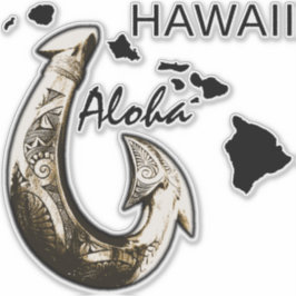 Hawaii Tribal Krok - ALOHA HAWAII Klistermärken