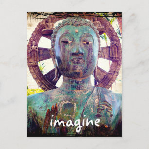 Hawaii Tropical Antique Buddha Imagine-skript Vykort