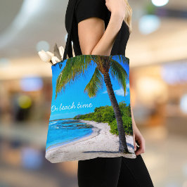 Hawaii Tropical Beach Handflatan Träd på persikoty Tygkasse