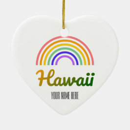 Hawaii - Tropical - Beach - Personlig Julgransprydnad Keramik