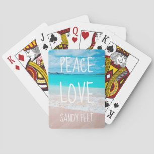 Hawaii Tropical Beach Photo Peace Kärlek Sandy Fee Casinokort
