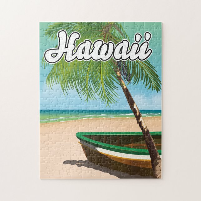 Hawaii Tropical Beach-reseaffisch Pussel (Vertikal)