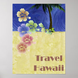 Hawaii Tropical Beach Retro Vintage resor Poster