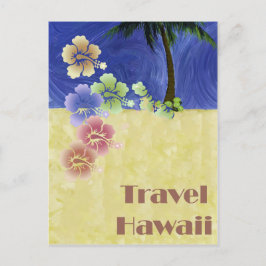 Hawaii Tropical Beach Retro Vintage resor Poster Vykort