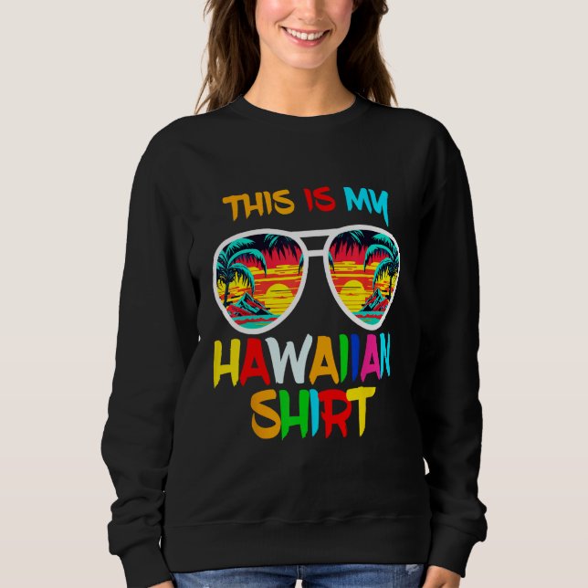 Hawaii Tropical Beach Sunglasses Tee This Is My Ha (Framsida)