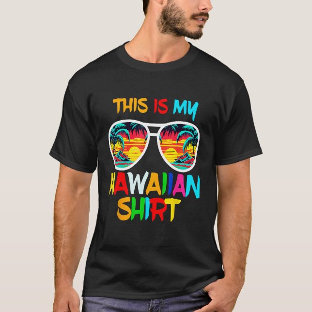 Hawaii Tropical Beach Sunglasses Tee This Is My Ha (Framsida)