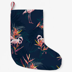 Hawaii Tropical Flamingo with Bird of Paradise Flo Liten Julstrumpa