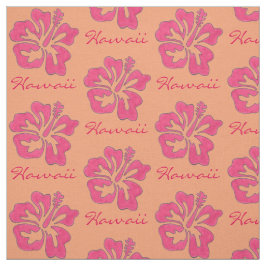 Hawaii Tropical Rosa Hibiscus Flower Hawaiian Tyg