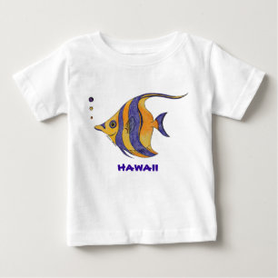 Hawaii tropisk fiskskjorta tee