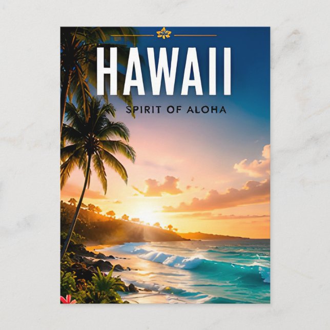 🌺 Hawaii Tropisk Strandutflykt Kustdekor 🌊 Vykort (Framsida)