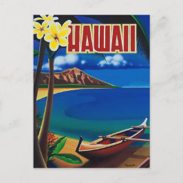 Hawaii, tropiskt paradis, fiskebåt vid kusten vykort