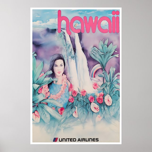 Hawaii Tryck Hawaiian Resa Affisch United (Framsidan)