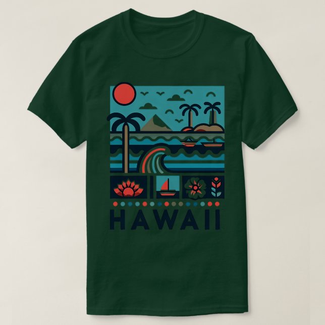 Hawaii TShirt 11 T Shirt (Design framsida)
