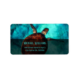 Hawaii Turtle Honu Adressetikett