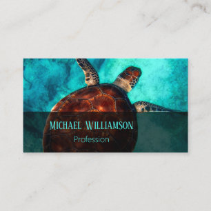 Hawaii Turtle Honu Photo Coastal Visitkort