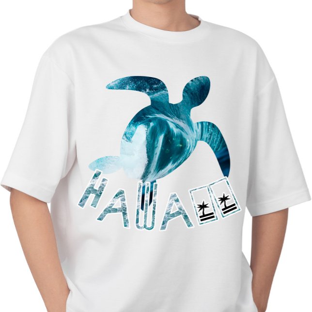 Hawaii Turtle Wave Helgdag T Shirt (Skapare uppladdad)