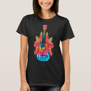 Hawaii Uke Flower Ukulele Guitar T Shirt