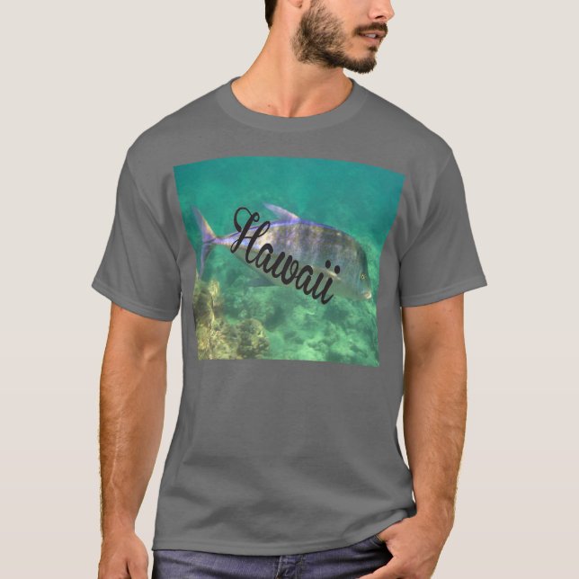 Hawaii Ulua Fish T Shirt (Framsida)