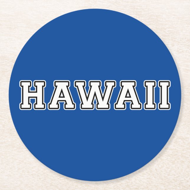 Hawaii Underlägg Papper Rund (Framsidan)
