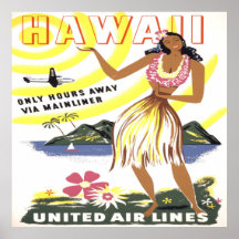 Hawaii-United Luft Linjer (1950) Vintage