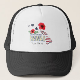 Hawaii United Stater Retro State Karta USA Souveni Keps