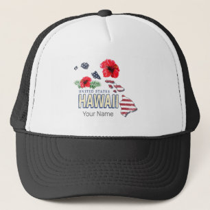 Hawaii United Stater Retro State Karta USA Souveni Keps