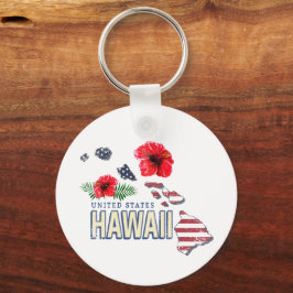Hawaii United Stater Retro State Karta USA Souveni Nyckelring