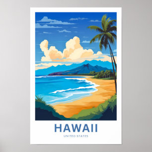 Hawaii United Stater Travel Print Poster