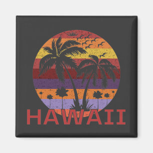 Hawaii US Vintage Handflatan Träd Travel Magnet