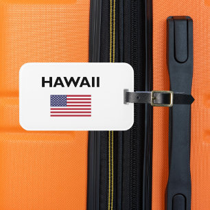 Hawaii USA American Flagga Light-Färg Bagagebricka