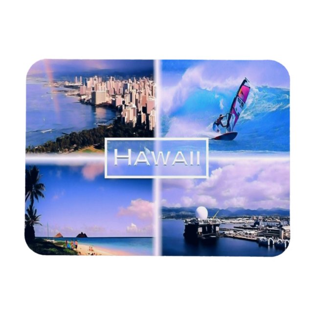 Hawaii - USA - Mosaic - Magnet (Horisontell)