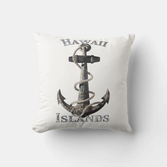 Hawaii Vacation Nautical Anchor Sailing Kudde (Framsida)
