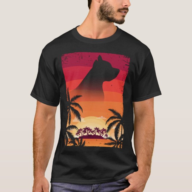 Hawaii Vacation  Staffordshire Bull Terrier T Shirt (Framsida)