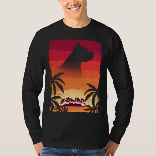 Hawaii Vacation  Staffordshire Bull Terrier T Shirt (Framsida)