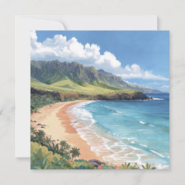 Hawaii Vågor Platt Kort