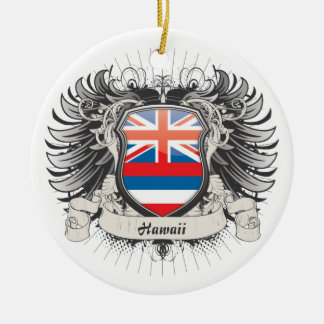 Hawaii vapensköld julgransprydnad keramik