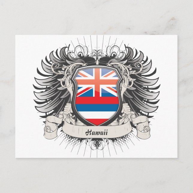 Hawaii Vapensköld Vykort (Framsida)