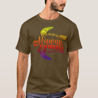 Hawaii Vibes Sea Turtle Island Ocean Summer Aloha  T Shirt