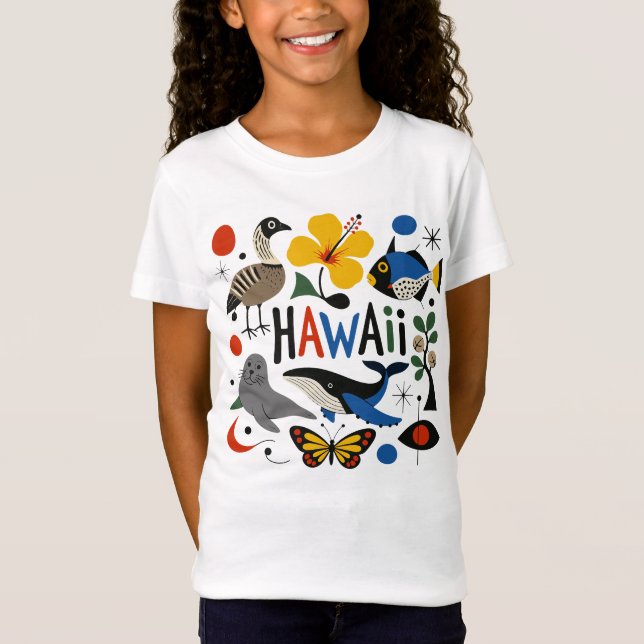 Hawaii Vilt Och Underbart T Shirt (Framsida)