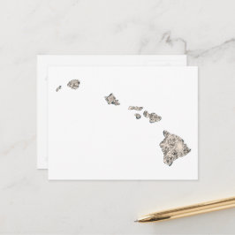 Hawaii Vintage Bild Karta Antique State Diagram Vykort
