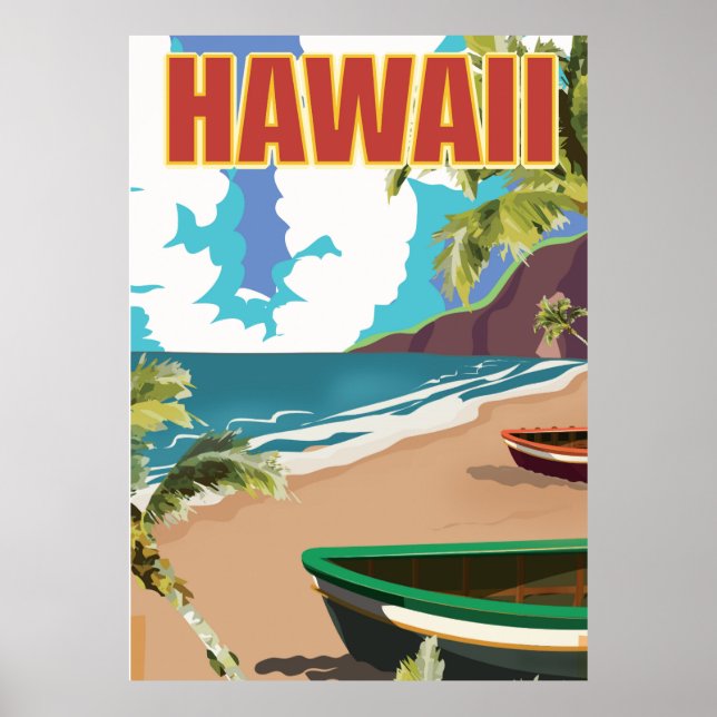 Hawaii vintage resor poster (Framsidan)