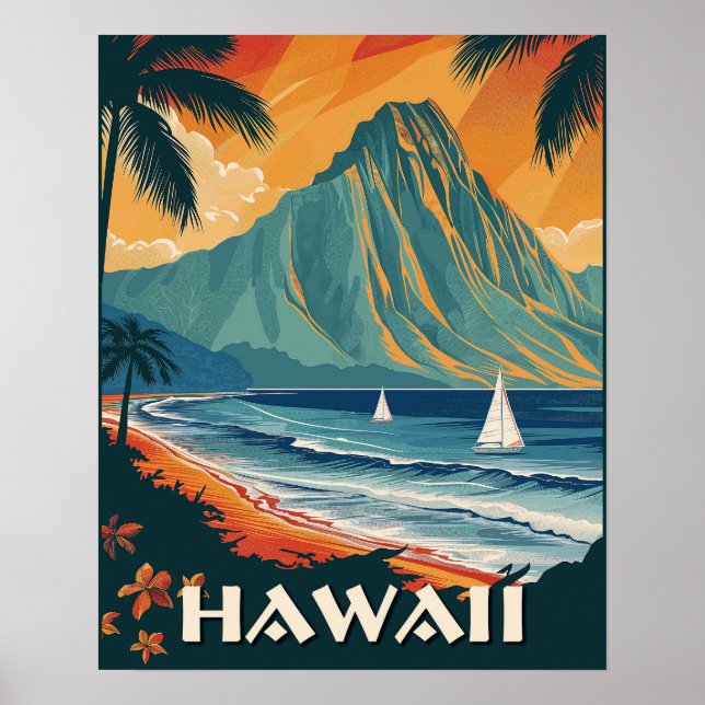 Hawaii Vintage resor Poster (Framsidan)