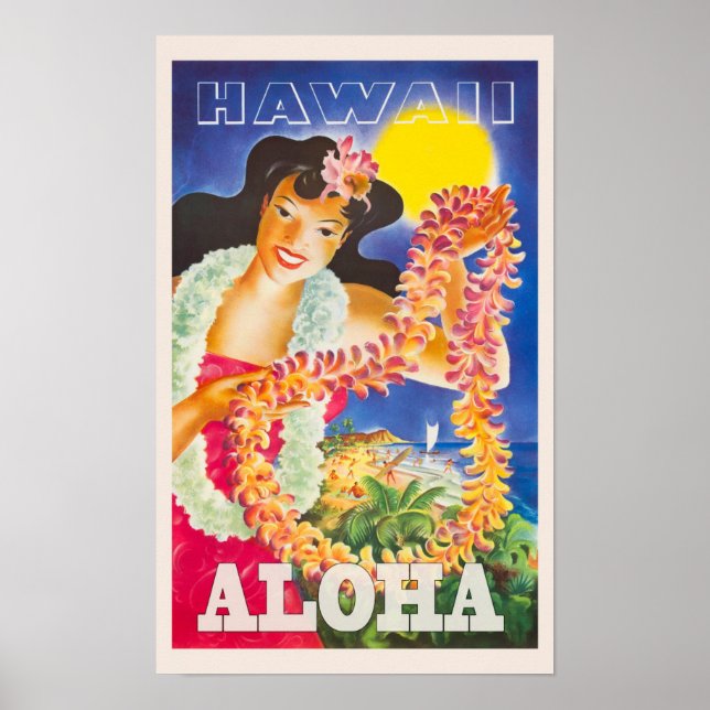 Hawaii Vintage resor Poster (Framsidan)
