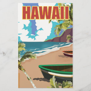 Hawaii vintage resor poster brevpapper