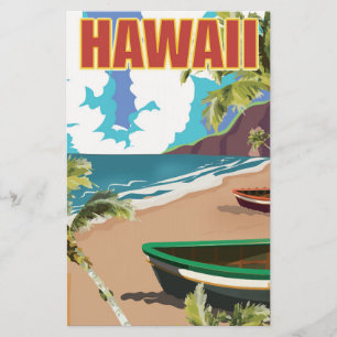 Hawaii vintage resor poster brevpapper