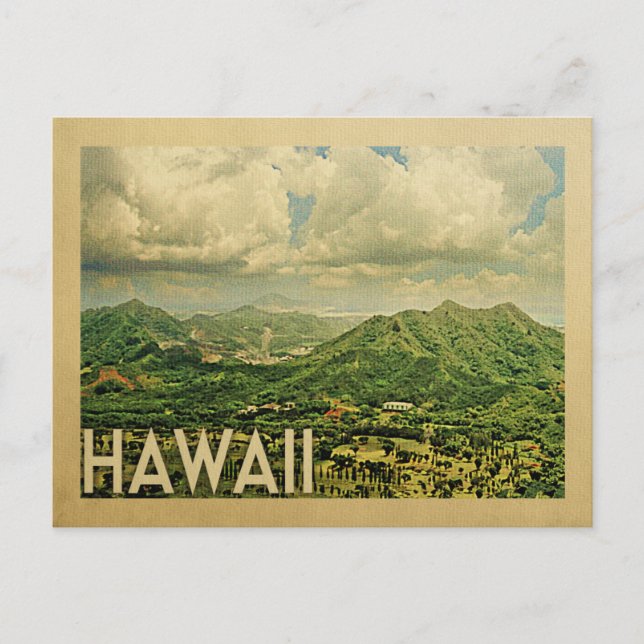 Hawaii Vintage resor Postkort Vykort (Framsida)