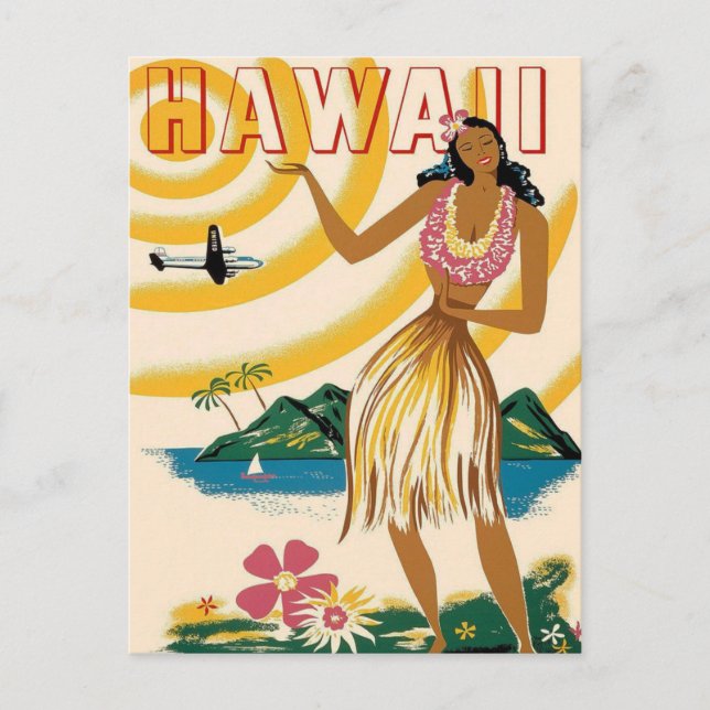 Hawaii Vintage resor vykort (Framsida)