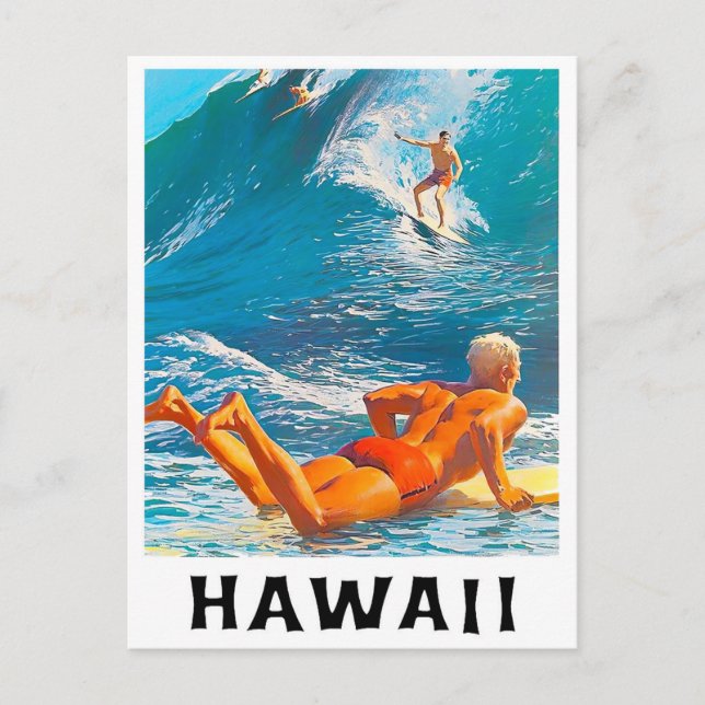 Hawaii vintage resor vykort (Framsida)