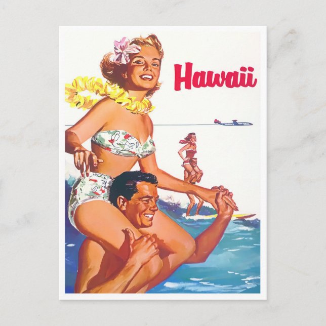 Hawaii vintage resor vykort (Framsida)
